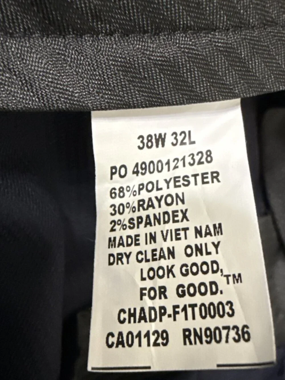 Kenneth Cole Reaction Mens 38 X 32 Navy Techni-Cole Suit Separate Slim-Fit Pants